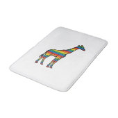 Regenboog Giraffe Antieke Gravure Vector Ontwerp_1 Badmat (Gekanteld)
