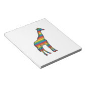 Regenboog Giraffe Antieke Gravure Vector Ontwerp_1 Notitieblok (Schuin)