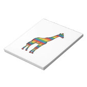 Regenboog Giraffe Antieke Gravure Vector Ontwerp_1 Notitieblok (Linkerzijde)