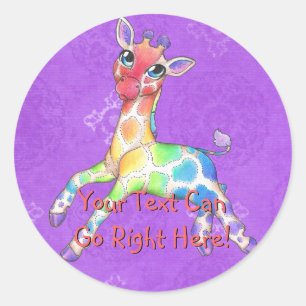 Regenboog Giraffe Stickers