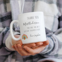 Regenboog gitaar muziek leraar waardering cadeau