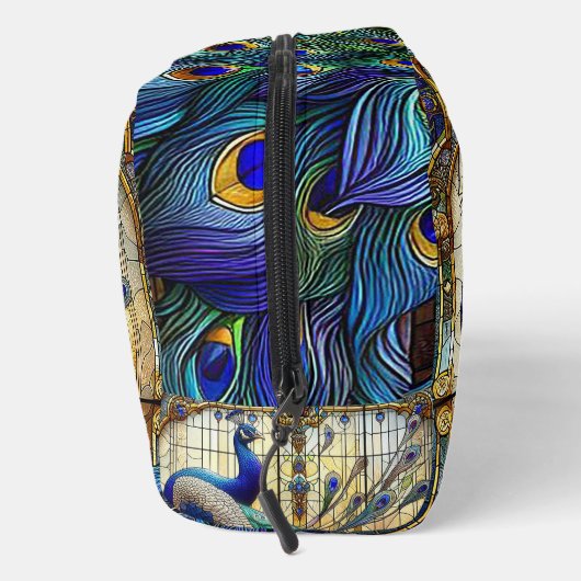 Regenboog Glas in lood Peacock Dopp Kit Toilettasje (Rechts)