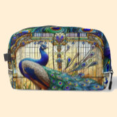 Regenboog Glas in lood Peacock Dopp Kit Toilettasje