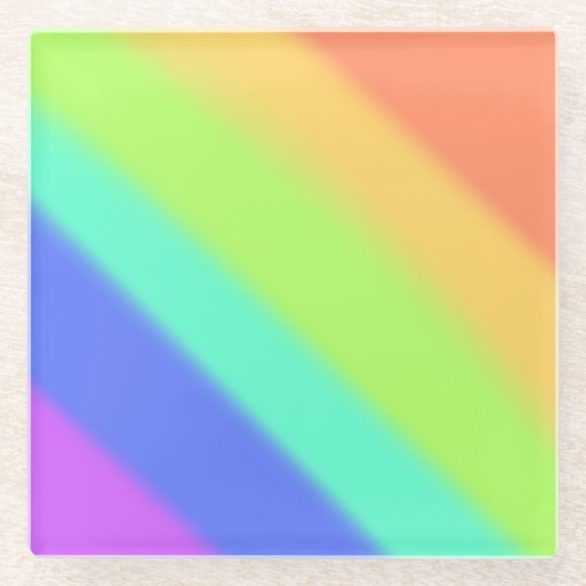 Regenboog Glazen Onderzetter (Voorkant)
