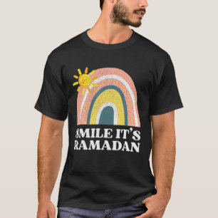 Regenboog Glimlach Ramadan Mubarak T-shirt