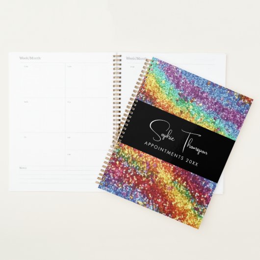 Regenboog glitter 2024 planner (Display)