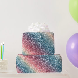 Regenboog Glitter Cadeaupapier