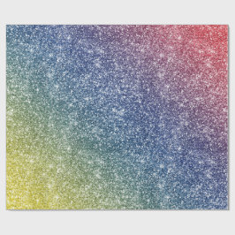 Regenboog Glitter Cadeaupapier