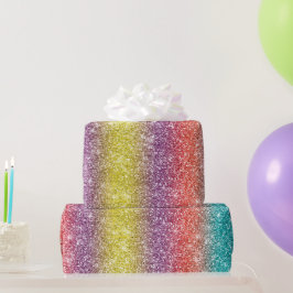 Regenboog Glitter Cadeaupapier
