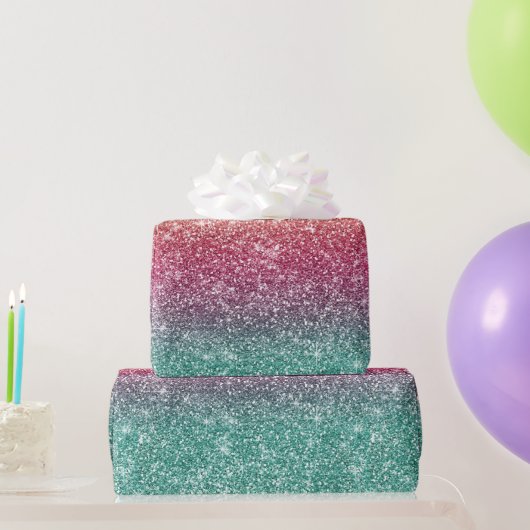 Regenboog Glitter Cadeaupapier (Feestgeschenken)