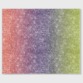 Regenboog Glitter Cadeaupapier (Vlak)