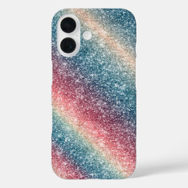 Regenboog Glitter iPhone 16 Hoesje