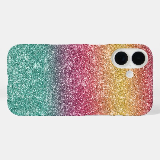 Regenboog Glitter Case-Mate iPhone Case (Achterkant (horizontaal))