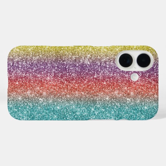 Regenboog Glitter  Case-Mate iPhone Case (Achterkant (horizontaal))