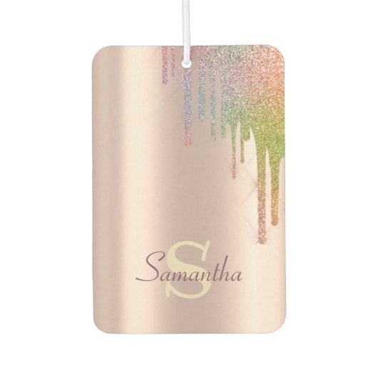 Regenboog Glitter Druppels Luchtverfrisser (Voorkant)
