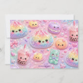 Regenboog Glitter Dumpling Squishies Verjaardagsfe Kaart (Achterkant)