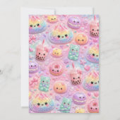 Regenboog Glitter Dumpling Squishies Verjaardagsfe Kaart (Achterkant)