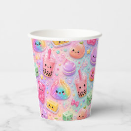 Regenboog Glitter Dumpling Squishies Verjaardagsfe Papieren Bekers