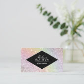 Regenboog Glitter en Glamour Beauty Visitekaartje (Staand voorkant)