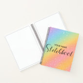 Regenboog Glitter Gradiënt Kinderen Schetsboek Notitieboek (Binnen)