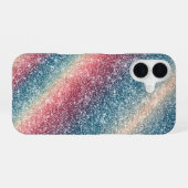 Regenboog Glitter  iPhone 16 Hoesje (Achterkant horizontaal)