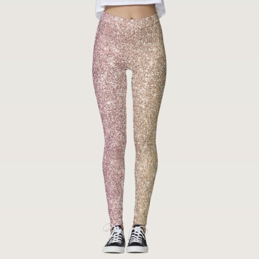 Regenboog Glitter Leggings (Voorkant)