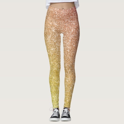 Regenboog Glitter Leggings (Voorkant)