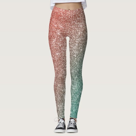 Regenboog Glitter Leggings (Voorkant)