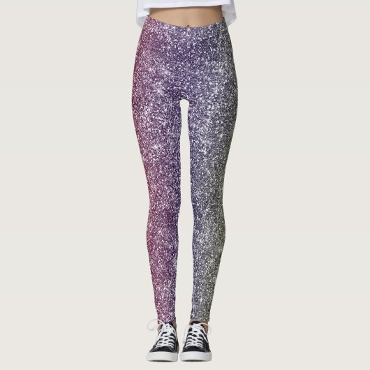Regenboog Glitter Leggings (Voorkant)