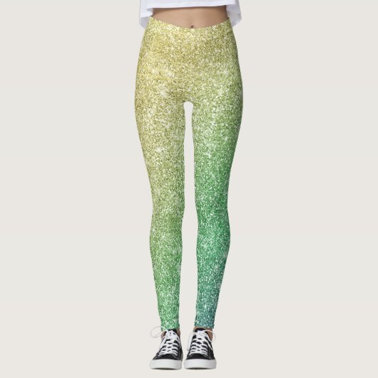 Regenboog Glitter Leggings (Voorkant)