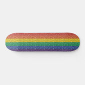 Regenboog Glitter Look Pride Plezier Persoonlijk Skateboard (Horizontaal)