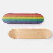 Regenboog Glitter Look Pride Plezier Persoonlijk Skateboard (Horizontaal)