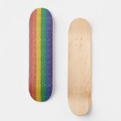 Regenboog Glitter Look Pride Plezier Persoonlijk Skateboard (Voorkant)