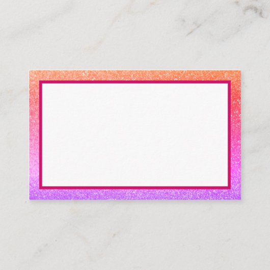 Regenboog Glitter make-up stijl haar Visitekaartje (Achterkant)