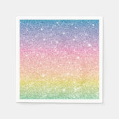 Regenboog Glitter Ombre Servet (Voorkant)