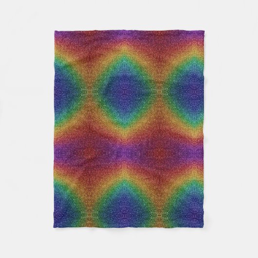 Regenboog Glitter Patroon Dekbed Fleece Deken (Voorkant)