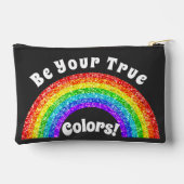 Regenboog Glitter Pride LGBT wees je ware kleuren Etui (Achterkant)