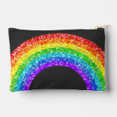 Regenboog Glitter Pride LGBT wit en zwart Etui (Achterkant)