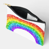 Regenboog Glitter Pride LGBT wit en zwart Etui (Open)