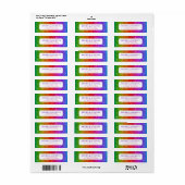 Regenboog Glitter Retouradres Labels (Full Sheet)