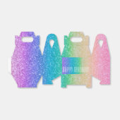 Regenboog Glitter Schitter Sieraad Verjaardagsfees Bedankdoosjes (Uitgevouwen)