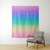 Regenboog Glitter Schitter Verjaardagsfeest Achter Wandkleed (In situ)