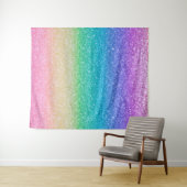 Regenboog Glitter Schitter Verjaardagsfeest Achter Wandkleed (In Situ (horizontaal))