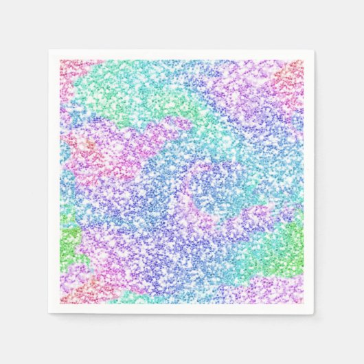 Regenboog Glitter Servet (Voorkant)