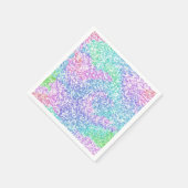 Regenboog Glitter Servet (Hoek)