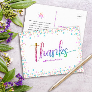 Regenboog Glitter Stippen Sweet 16 Verjaardag Beda Briefkaart