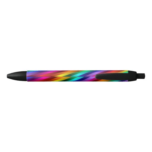 Regenboog Glitter Stripes Pen (Achterkant)