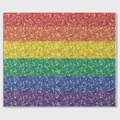 Regenboog Glitters Cadeaupapier (Vlak)