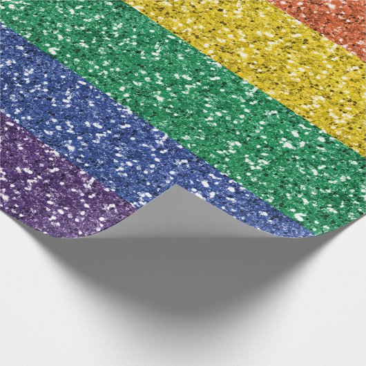 Regenboog Glitters Cadeaupapier (Hoek)