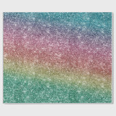 Regenboog Glitters Cadeaupapier (Vlak)